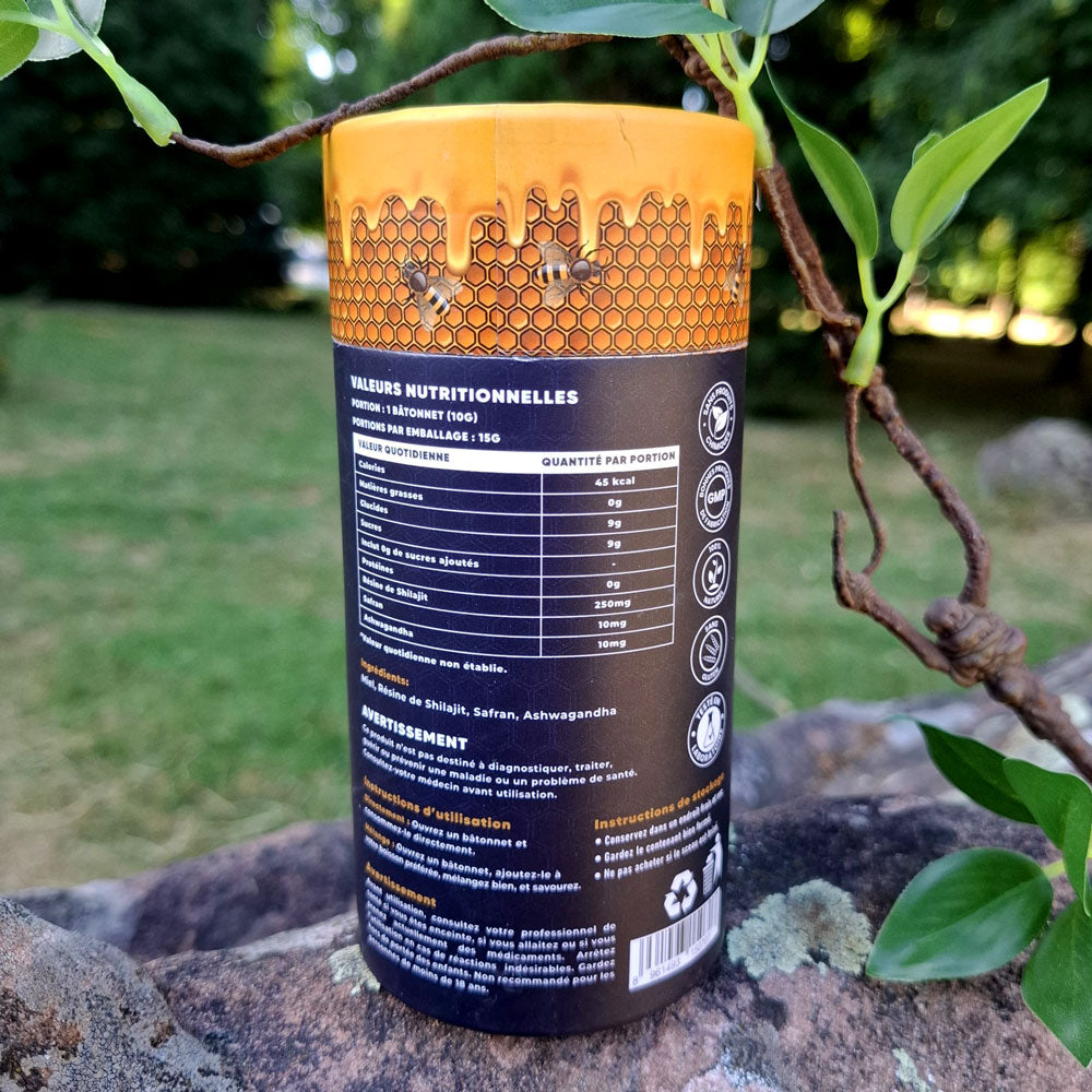 MontShilajit Miel – Résine de Shilajit Bio au Miel avec Safran & Ashwagandha | Shilajit Himalayen 100% Pur (MontOrigin)