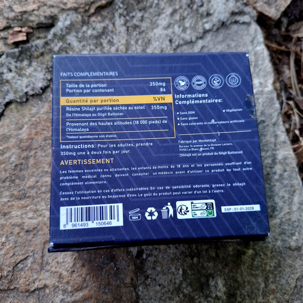 MontShilajit – Résine de Shilajit Bio de l’Himalaya (20g) MontOrigin.