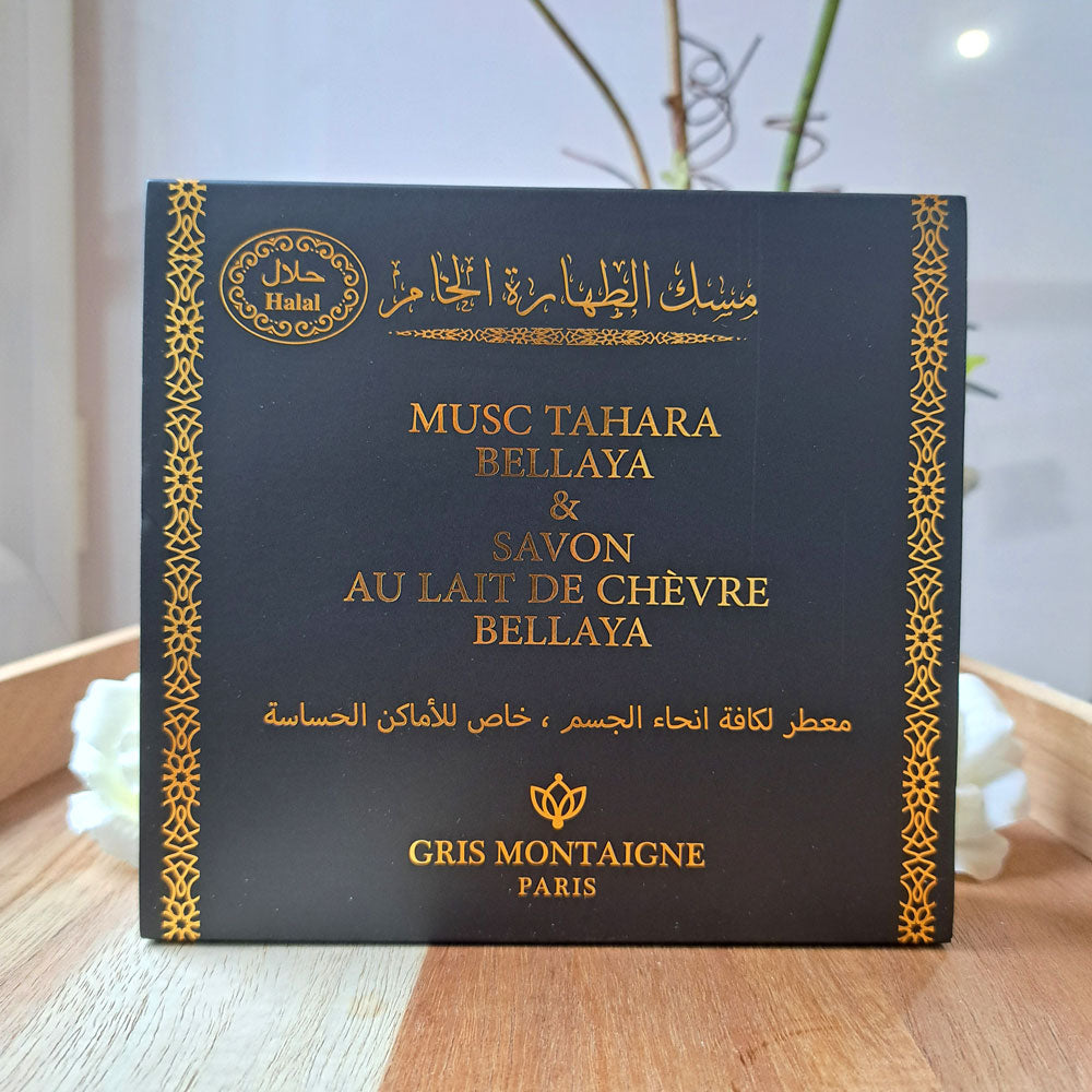 COFFRET INTIME "MUSC TAHARA BELLAYA & SAVON AU LAIT DE CHÈVRE BELLAYA"