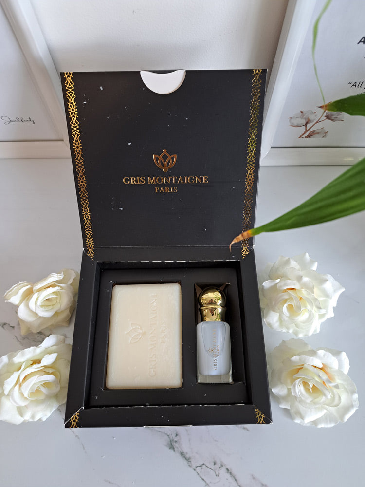 COFFRET INTIME "MUSC TAHARA & SAVON TAHARA AU LAIT DE CHÈVRE"